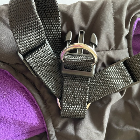 Fleece Lined Dog Jacket Black/Purple Size XXL - Picture 5 of 11